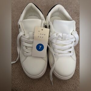 A New Day Ladies White Sneakers-Size 7